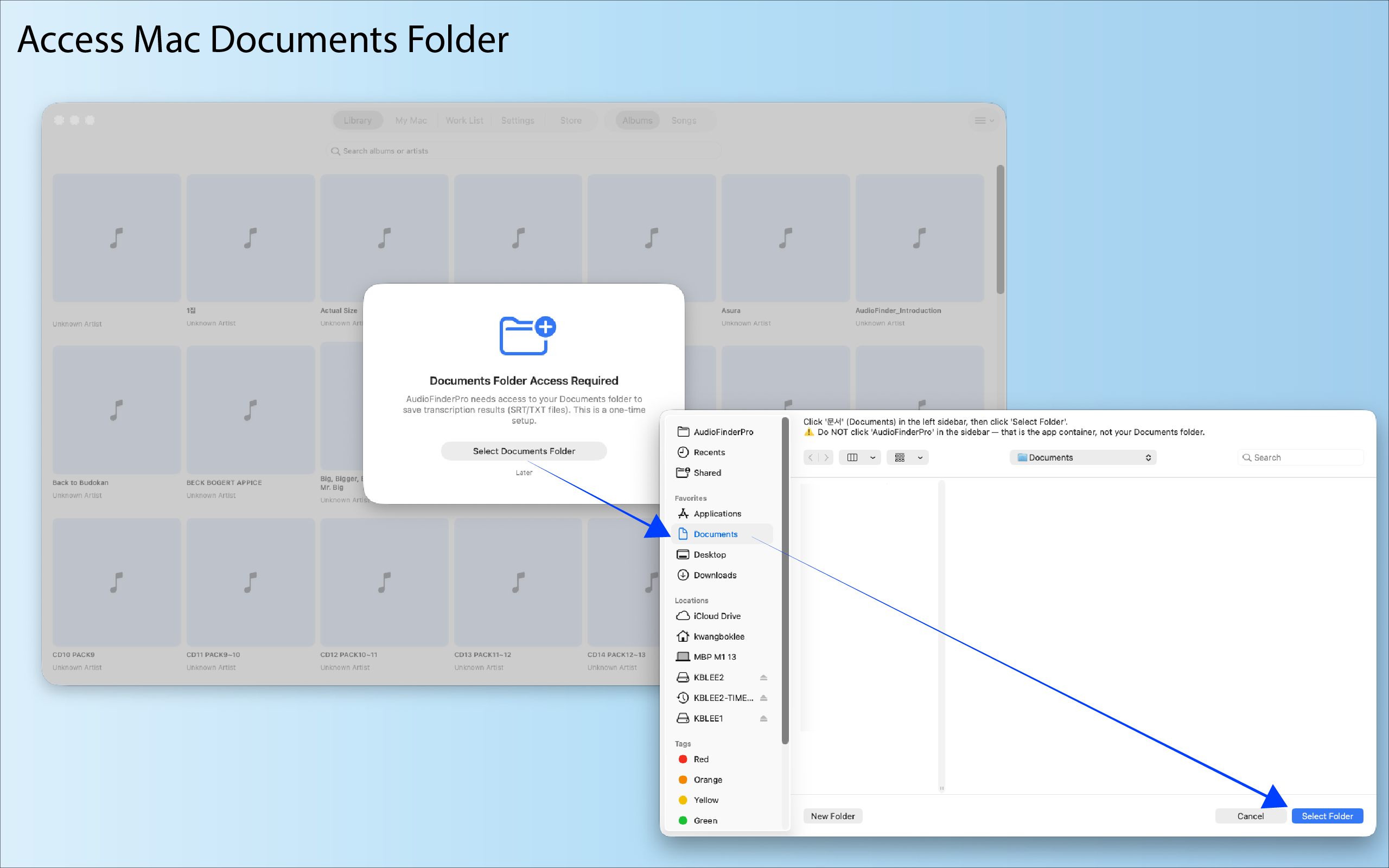 Access Documents Folder