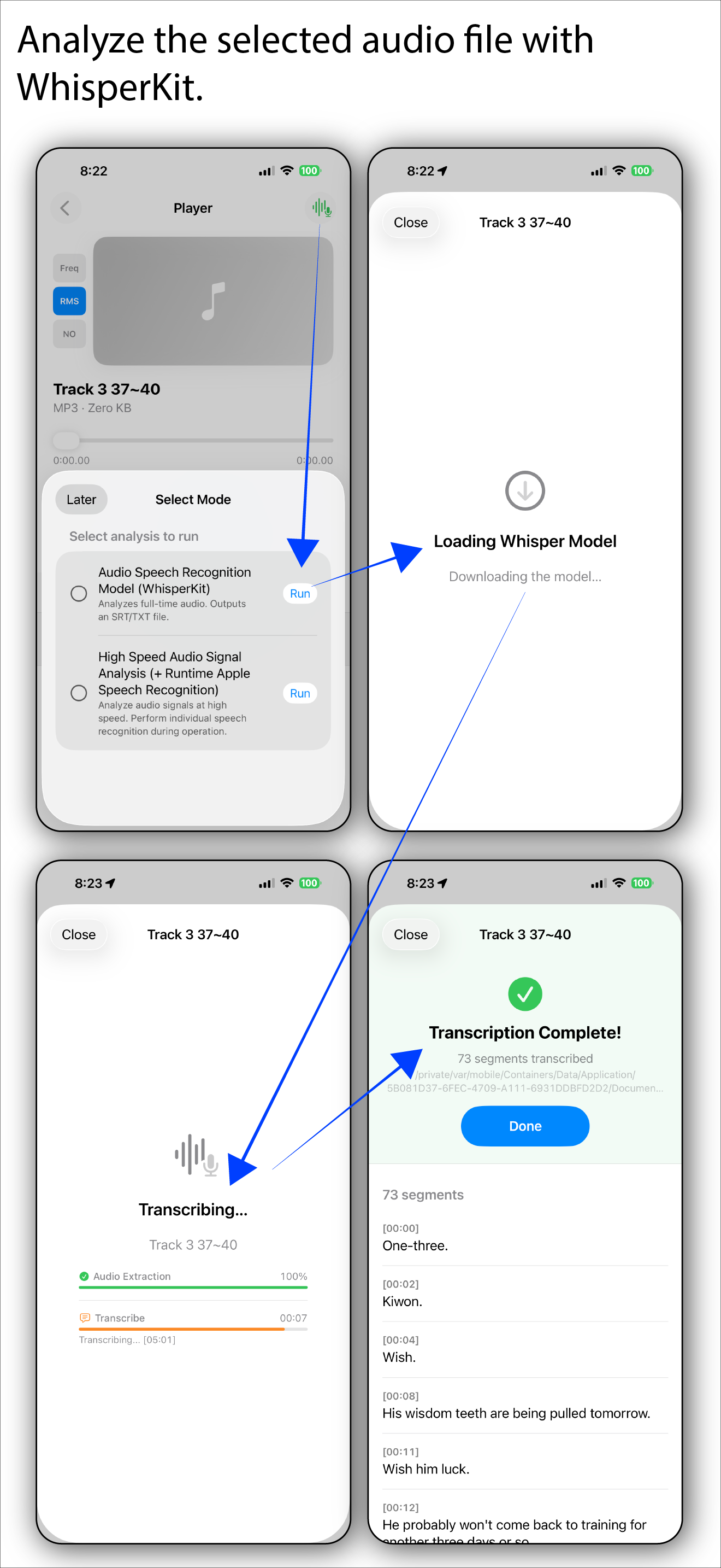 Speech Recognition (WhisperKit)