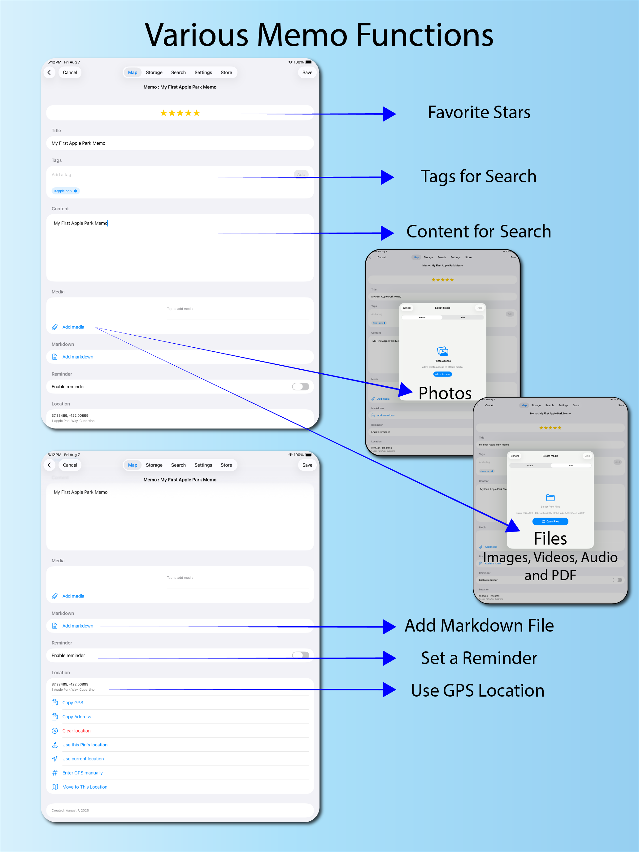 Various Memo Functions